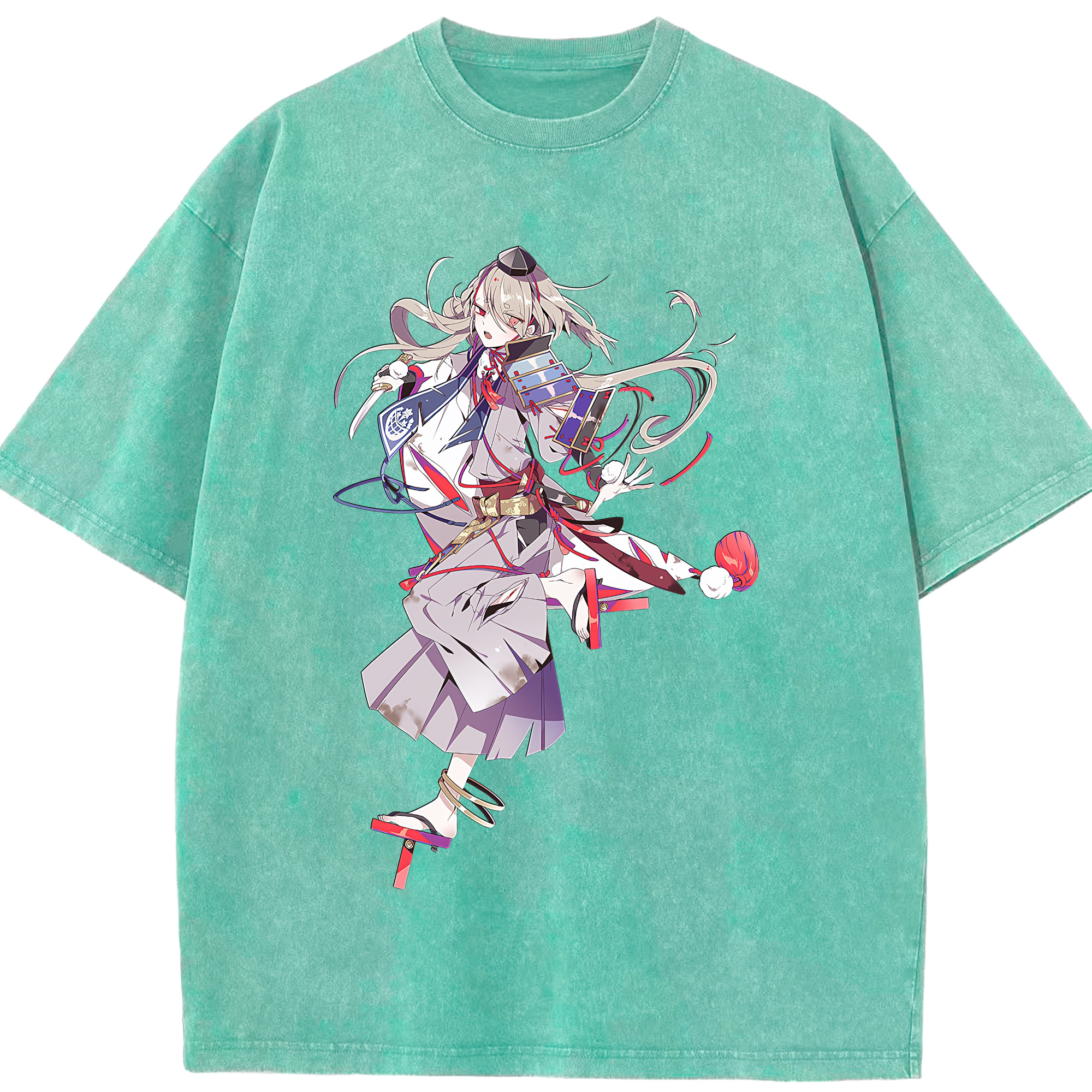 （画像用） 刀剣乱舞 Touken Ranbu 綿100% ヴィンテージ風 半袖Tシャツ（フロントプリント）
